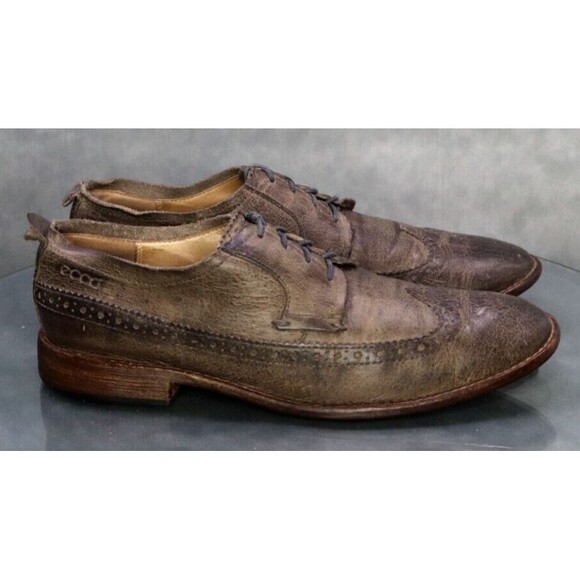ECCO VT6 Men\'s Wingtip Oxfords Dress Shoes Size EU 43 US 9-9.5 Made In Italy main image 9